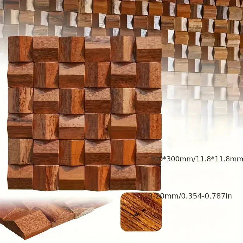 Solid Wood 3D Mosaic Panel Premium β
(30 x 30 cm)