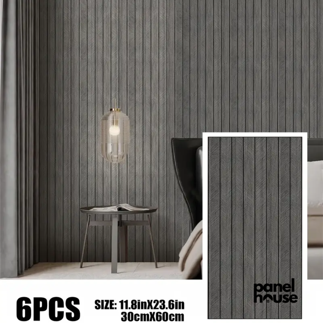 3D Wood Slat Wall Panels, Self-Adhesive, Removable, Waterproof Buy 1, Get 6 Premium Panels for Only Β£7! (30cm x 60cm)