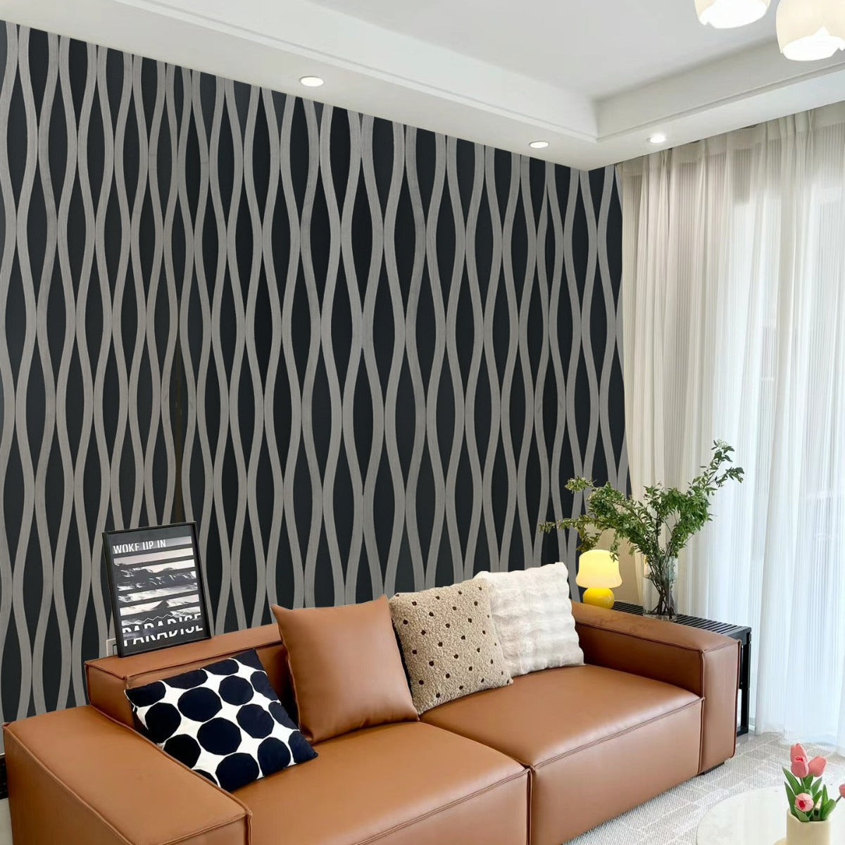 Wave Acoustic Wall Panel Dark Gray