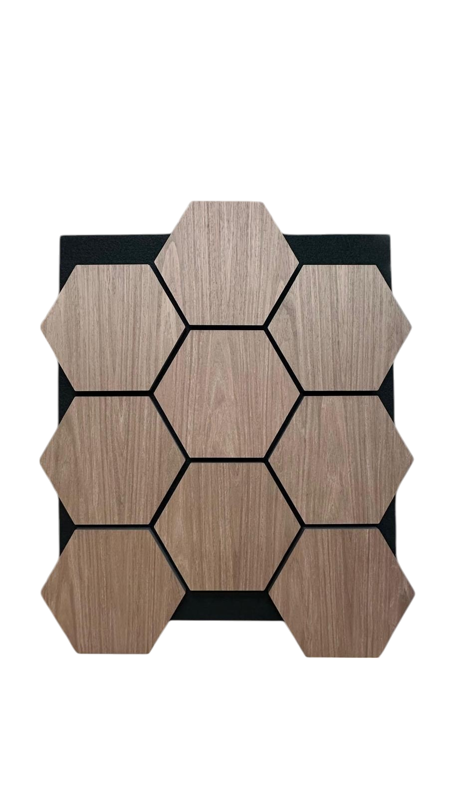 Pack of 4 Wooden Acoustic Wall Hexagon Panels 700mm x 570mm Light Oak