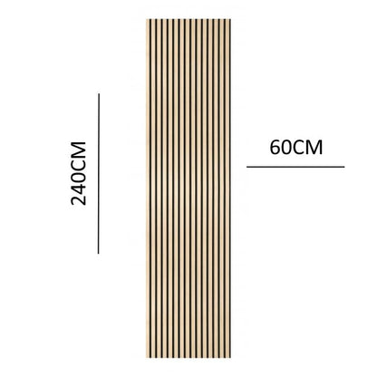 Premium Acoustic Slatted Wall Panel (Multiple Colors)