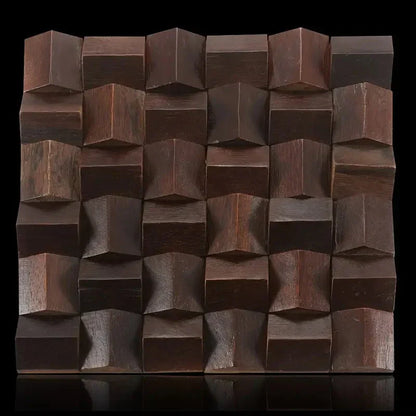 Solid Wood 3D Mosaic Panel Premium ✅ (30 x 30 cm)