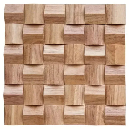Solid Wood 3D Mosaic Panel Premium ✅ (30 x 30 cm)