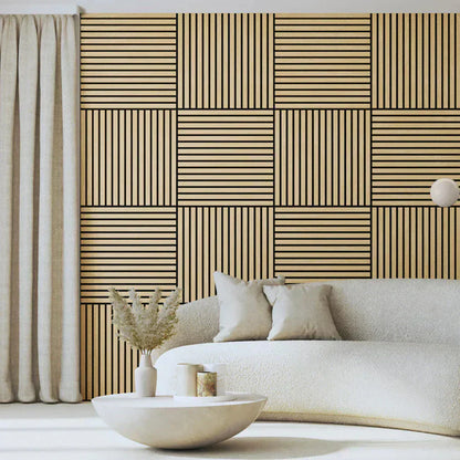 60cm x 60cm Square Wood Acoustic Wall Panel Multiple Colors
